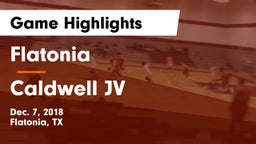Flatonia  vs Caldwell JV Game Highlights - Dec. 7, 2018