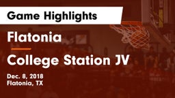 Flatonia  vs College Station JV Game Highlights - Dec. 8, 2018