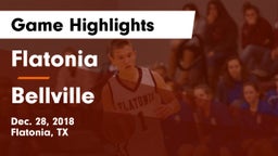 Flatonia  vs Bellville  Game Highlights - Dec. 28, 2018