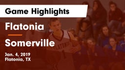 Flatonia  vs Somerville  Game Highlights - Jan. 4, 2019