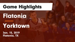 Flatonia  vs Yorktown  Game Highlights - Jan. 15, 2019
