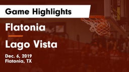 Flatonia  vs Lago Vista Game Highlights - Dec. 6, 2019