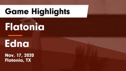Flatonia  vs Edna  Game Highlights - Nov. 17, 2020