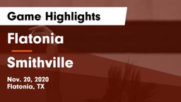 Flatonia  vs Smithville Game Highlights - Nov. 20, 2020