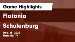 Flatonia  vs Schulenburg  Game Highlights - Dec. 15, 2020