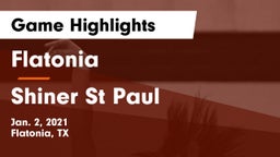 Flatonia  vs Shiner St Paul Game Highlights - Jan. 2, 2021