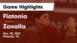 Flatonia  vs Zavalla Game Highlights - Dec. 28, 2022