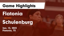 Flatonia  vs Schulenburg  Game Highlights - Jan. 13, 2023