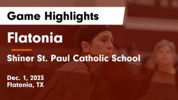 Flatonia  vs Shiner St. Paul Catholic School Game Highlights - Dec. 1, 2023