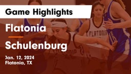 Flatonia  vs Schulenburg  Game Highlights - Jan. 12, 2024
