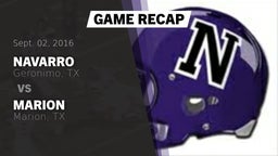 Recap: Navarro  vs. Marion  2016