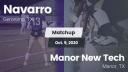 Matchup: Navarro  vs. Manor New Tech 2020