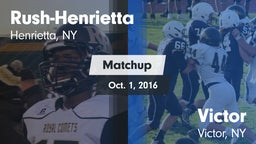 Matchup: Rush-Henrietta High vs. Victor  2016