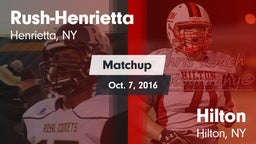 Matchup: Rush-Henrietta High vs. Hilton  2016