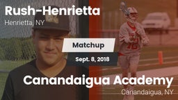Matchup: Rush-Henrietta High vs. Canandaigua Academy  2018