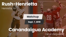 Matchup: Rush-Henrietta High vs. Canandaigua Academy  2018