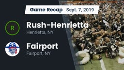 Recap: Rush-Henrietta  vs. Fairport  2019