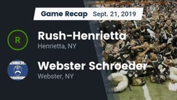 Recap: Rush-Henrietta  vs. Webster Schroeder  2019