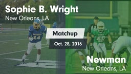 Matchup: Sophie B. Wright vs. Newman  2016