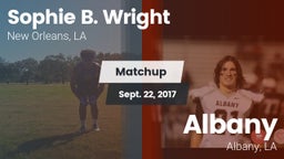 Matchup: Sophie B. Wright vs. Albany  2017
