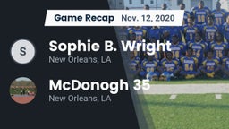 Recap: Sophie B. Wright  vs. McDonogh 35  2020