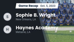 Recap: Sophie B. Wright  vs. Haynes Academy  2023
