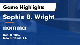 Sophie B. Wright  vs nomma Game Highlights - Dec. 8, 2023