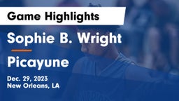 Sophie B. Wright  vs Picayune  Game Highlights - Dec. 29, 2023