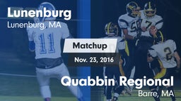 Matchup: Lunenburg High vs. Quabbin Regional  2016