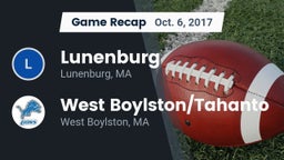 Recap: Lunenburg  vs. West Boylston/Tahanto  2017