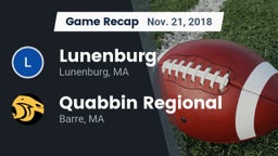 Recap: Lunenburg  vs. Quabbin Regional  2018