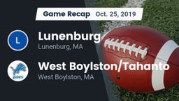 Recap: Lunenburg  vs. West Boylston/Tahanto  2019