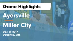 Ayersville  vs Miller City  Game Highlights - Dec. 8, 2017