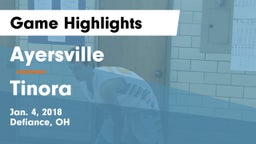Ayersville  vs Tinora  Game Highlights - Jan. 4, 2018