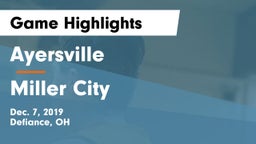 Ayersville  vs Miller City Game Highlights - Dec. 7, 2019