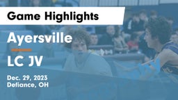 Ayersville  vs LC JV Game Highlights - Dec. 29, 2023