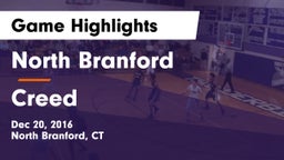 North Branford  vs Creed Game Highlights - Dec 20, 2016