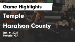Temple  vs Haralson County  Game Highlights - Jan. 9, 2024