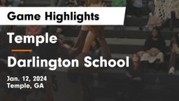 Temple  vs Darlington School Game Highlights - Jan. 12, 2024