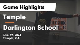 Temple  vs Darlington School Game Highlights - Jan. 12, 2024
