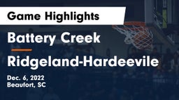 Battery Creek  vs Ridgeland-Hardeevile Game Highlights - Dec. 6, 2022
