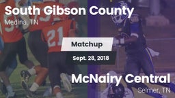 Matchup: South Gibson County vs. McNairy Central  2018