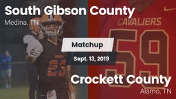 Matchup: South Gibson County vs. Crockett County  2019