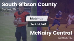 Matchup: South Gibson County vs. McNairy Central  2019