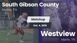 Matchup: South Gibson County vs. Westview  2019