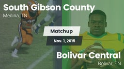 Matchup: South Gibson County vs. Bolivar Central  2019