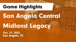 San Angelo Central  vs Midland Legacy  Game Highlights - Oct. 21, 2022
