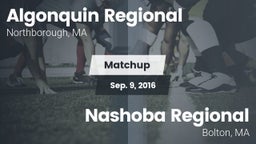 Matchup: Algonquin Regional vs. Nashoba Regional  2016