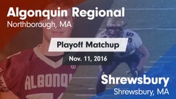 Matchup: Algonquin Regional vs. Shrewsbury  2016