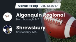 Recap: Algonquin Regional  vs. Shrewsbury  2017